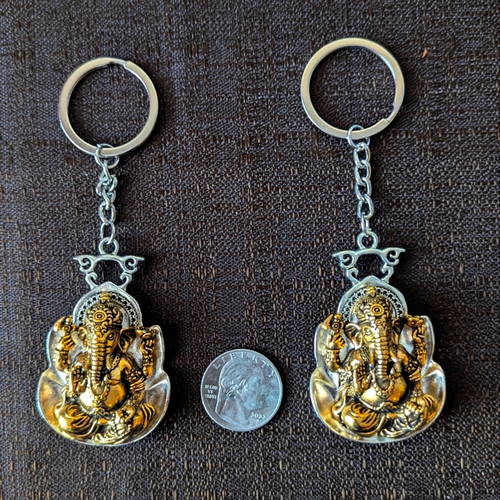 A Pair  Of Lord Ganesha Key chains For Couples. New without Tags - Picture 3 of 4